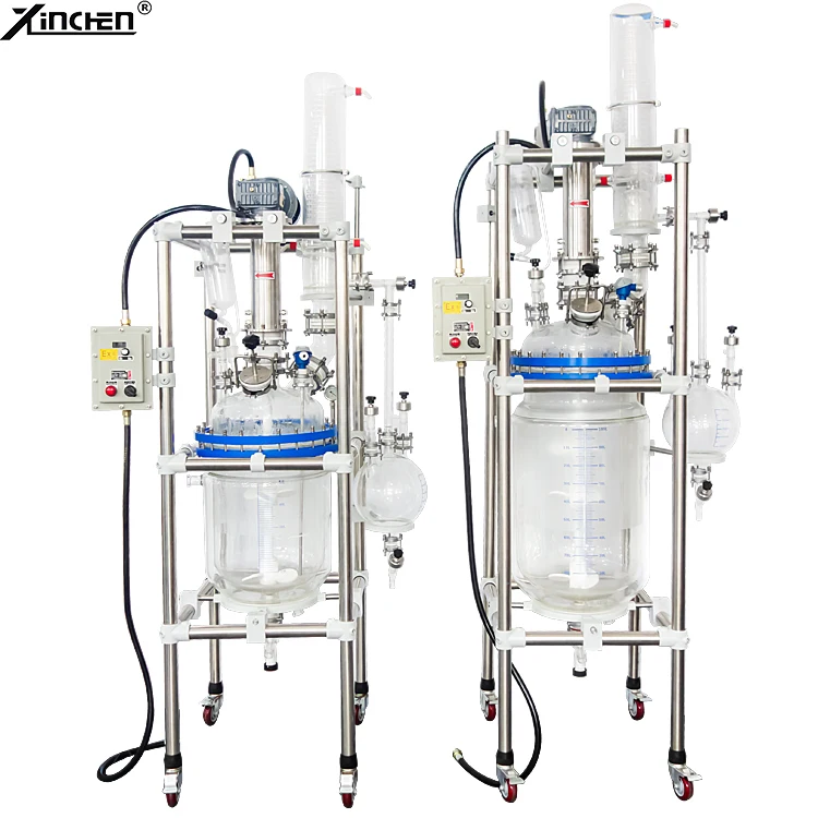 50 liters double walled chemical glass reactor