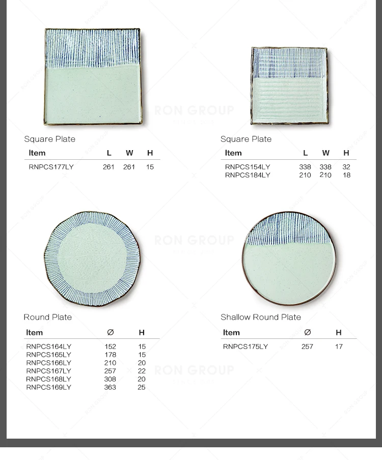 Japanese Style Modern Restaurant Buffet Dinnerware Porcelain Dinner Dessert Food Steak Crockery Round Dinner Ceramic Plate