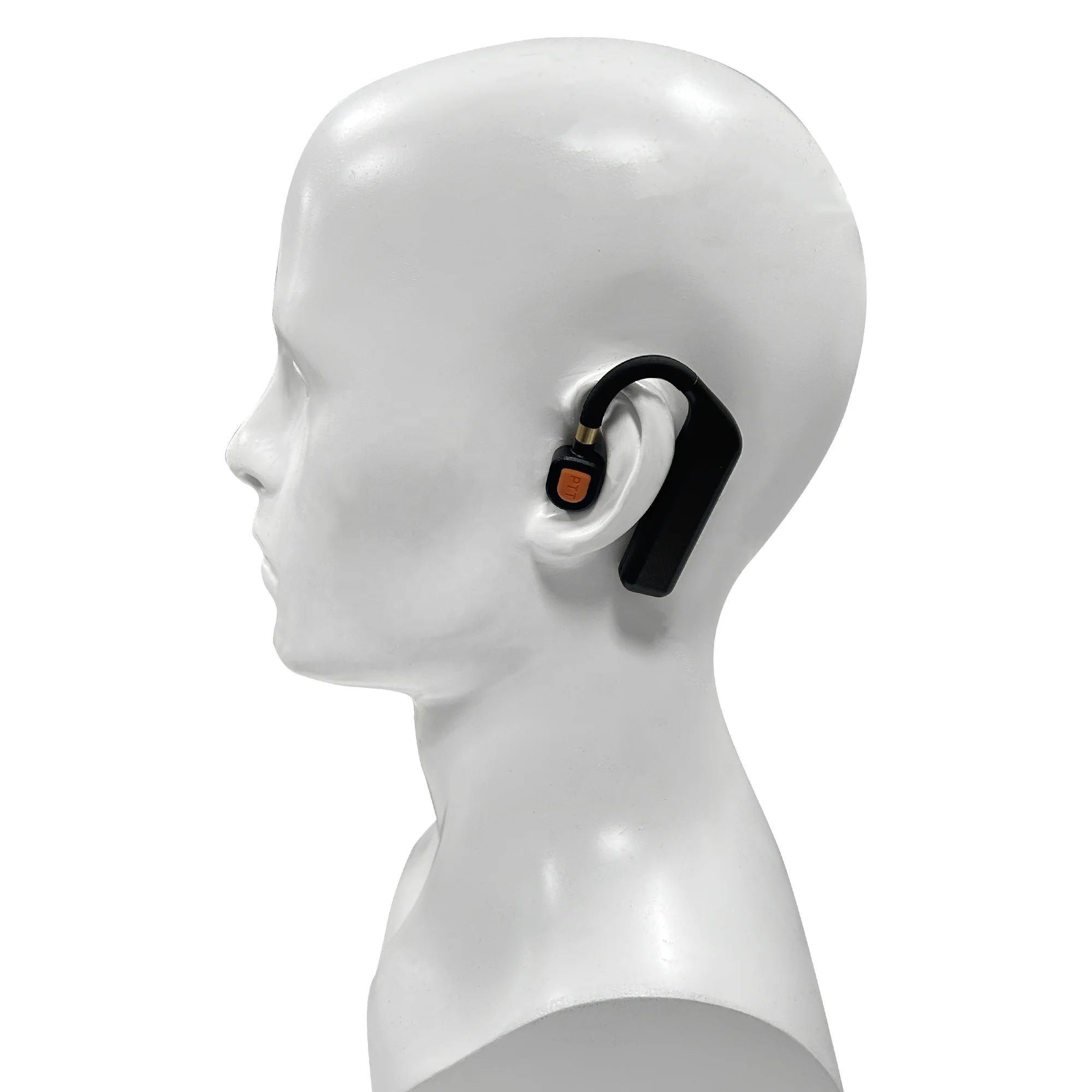 EARPHONIC Mini for Wireless Headset PTT TK Plug Two Way Radio Earpiece 10 Hours Battery Life IP54 Rated for Walkie Talkie