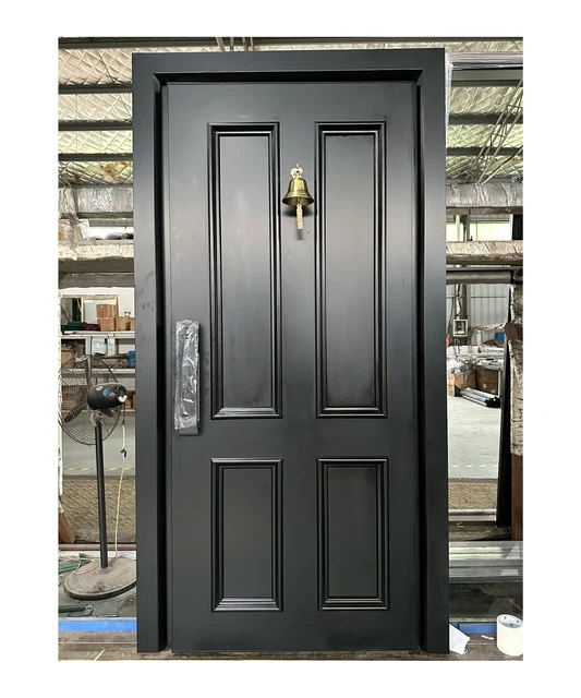 American Modern Entry Door Designs Steel Egg Arch Interior Exterior Waterproof Finished Surface Push Pull Opening Villas Nigeria