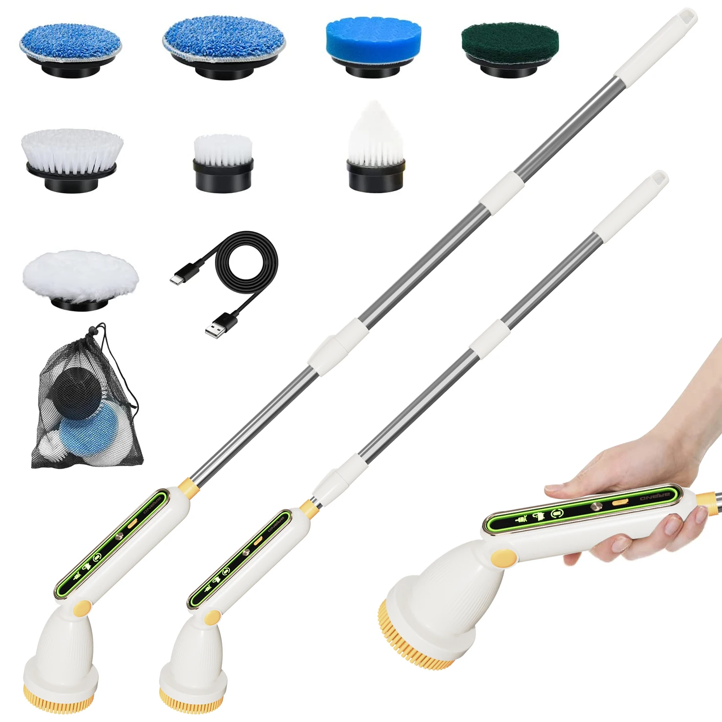 Rechargeable Handheld Electric Spin Scrubber Power Electric Brush For