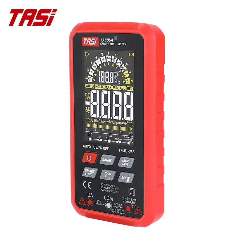 TASI TA805A 9999 Counts Color LCD Screen  Digital Multimeters  Smart  Multimeter