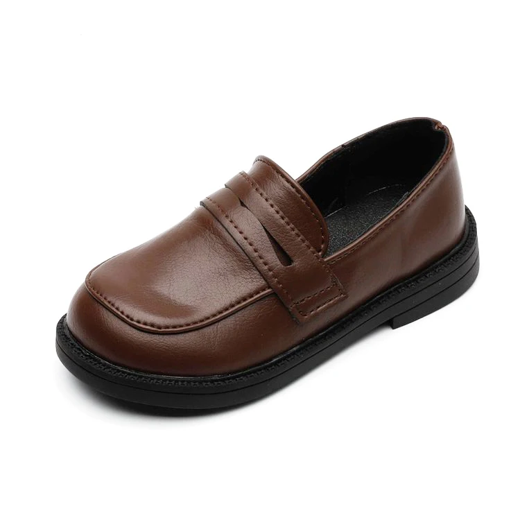 Новинка 2023, детская кожаная школьная обувь в британском стиле, Детская однотонная обувь в Корейском стиле, обувь для выступлений и выступлений для мальчиков