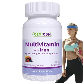 Quick Weight Loss Supplement Fast-Melting Lozenge Pills Boost Immunity Multivitamin with Iron Tablets