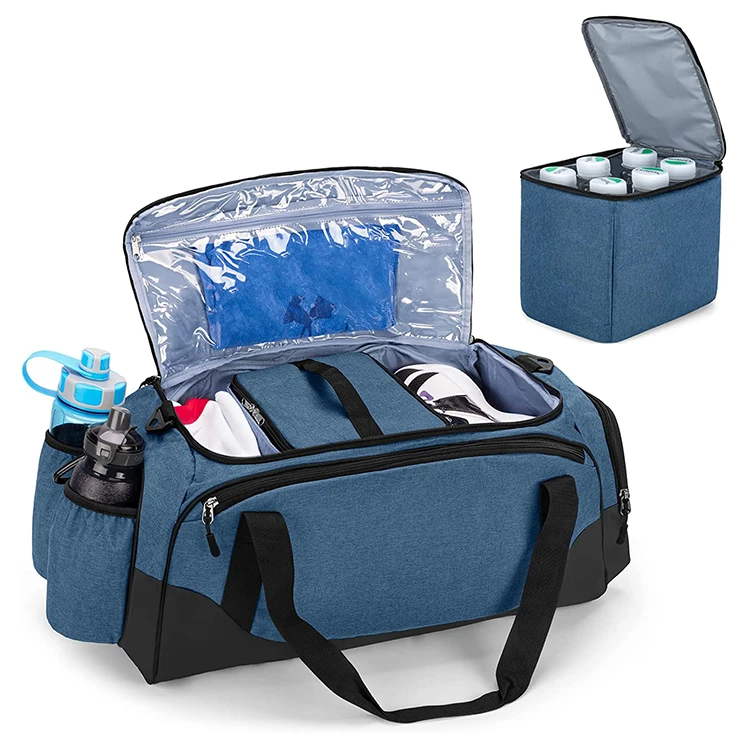 Waterproof Multi Pockets Travel Sports Tote Gym Bag For Men With Cooler Bag