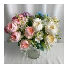 7 small peonies decoration mariage artificial flowers decorative