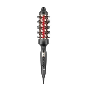 FMK New Arrival Ions &Infrared Round Brush With Digistal Display Popular Electrical Infrared Brush for Household or Salon Beauty