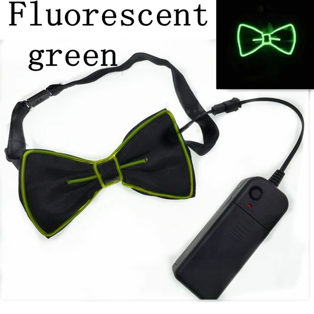 LED Bow Tie Adjustable Light up Novelty Party Glowing