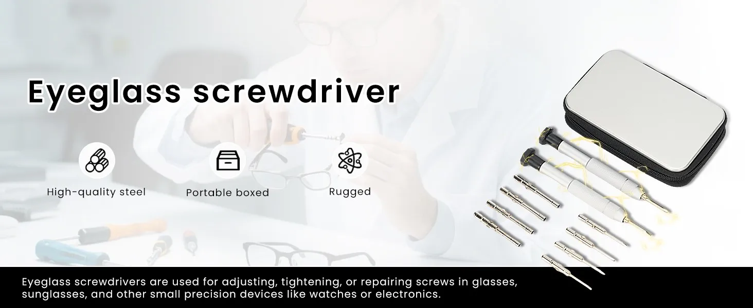 Hot Sell Portable Replaceable Eyeglass Repair Screwdriver Set SL002 for Optician