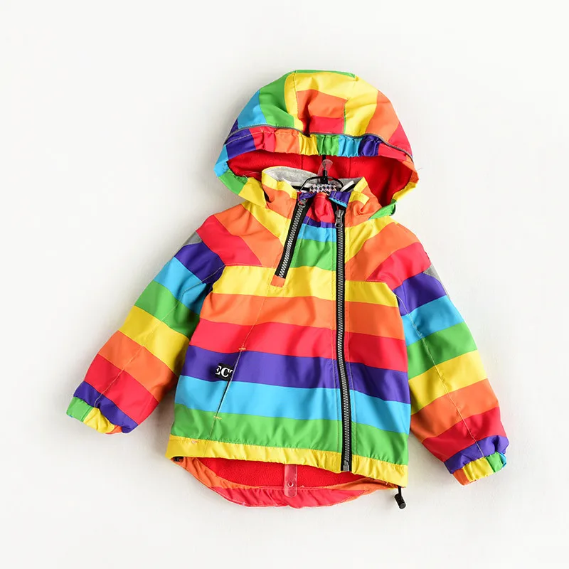 rainbow fleece jacket