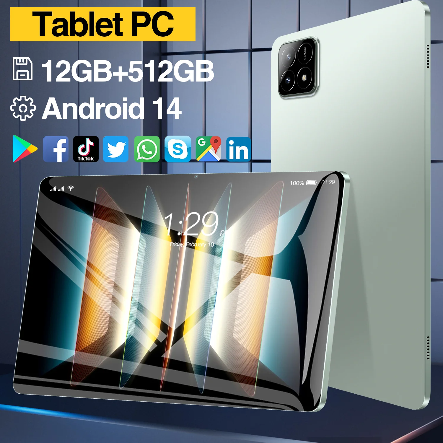 Android12 タブレット 10インチ 12GB RAM+512GB ROM Amazon.co.jp: 10.1 Inch Android 12 Tablet, 32GB ROM Expandable to