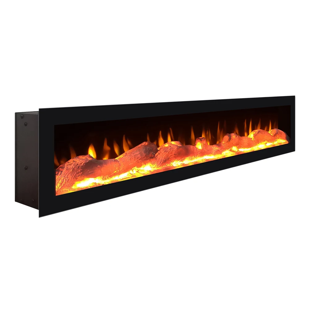 Longhua Flame 40 Inch Built in Decorative Modern Flame Electric Fireplace No Heater