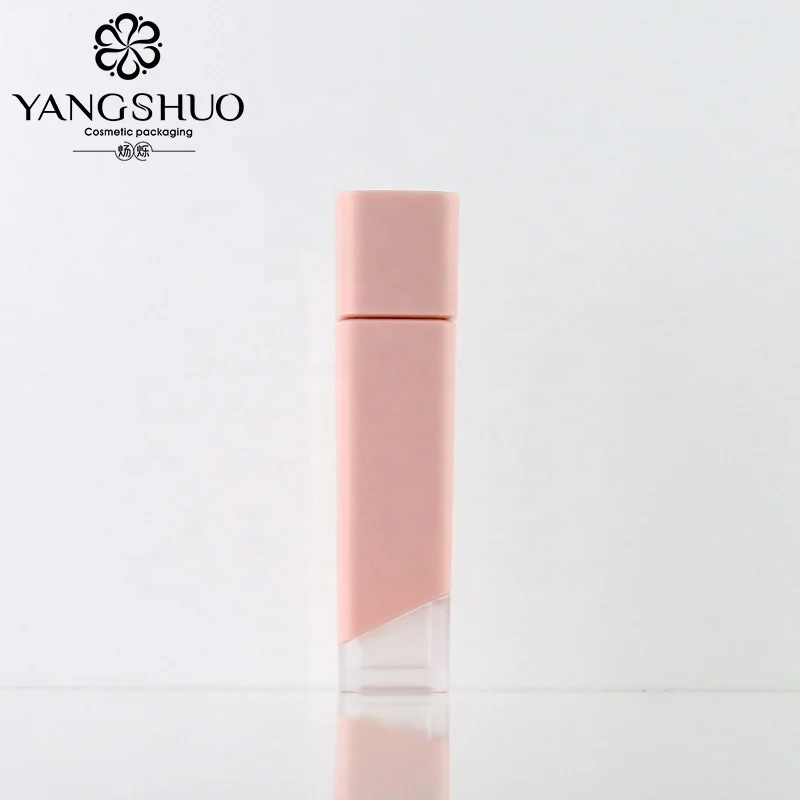 Customizable Unique square Lip Gloss Tube Empty Lip Gloss Container 5ml Cosmetic Packaging Plastic Tubes  Wholesale