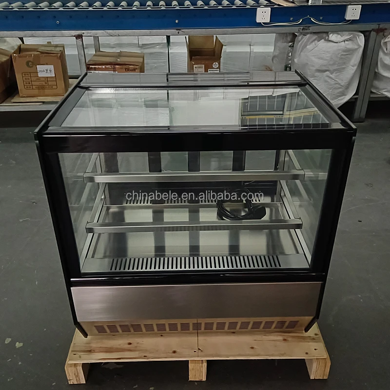 100l Small Counter Top Cake Display Showcase Ce Pastry Desktop Glass Chiller Refrigerated