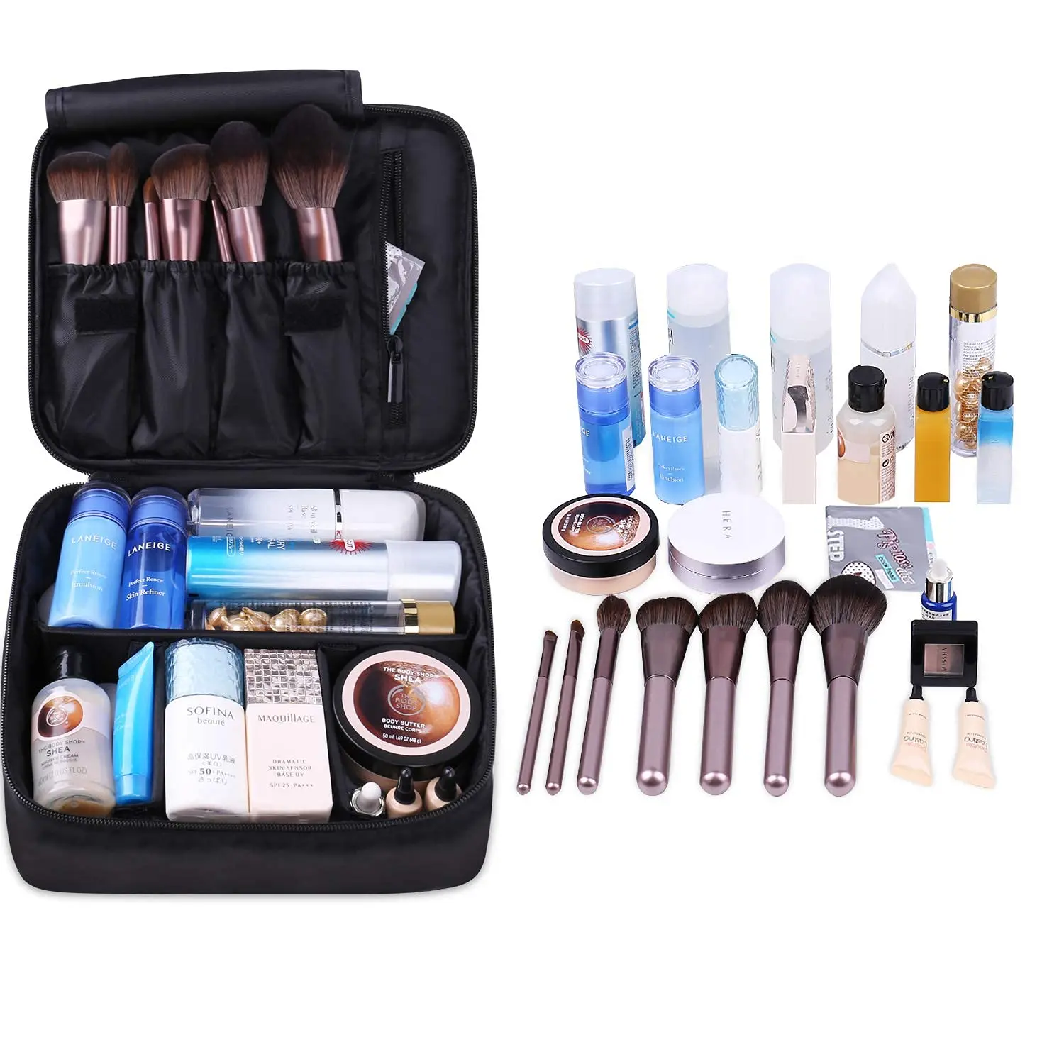 Source Fashion Ladies Toilet Travel Makeup Bag Large Nylon Cosmetic Bag  Make up Case Organizer for Women and Girls on m.