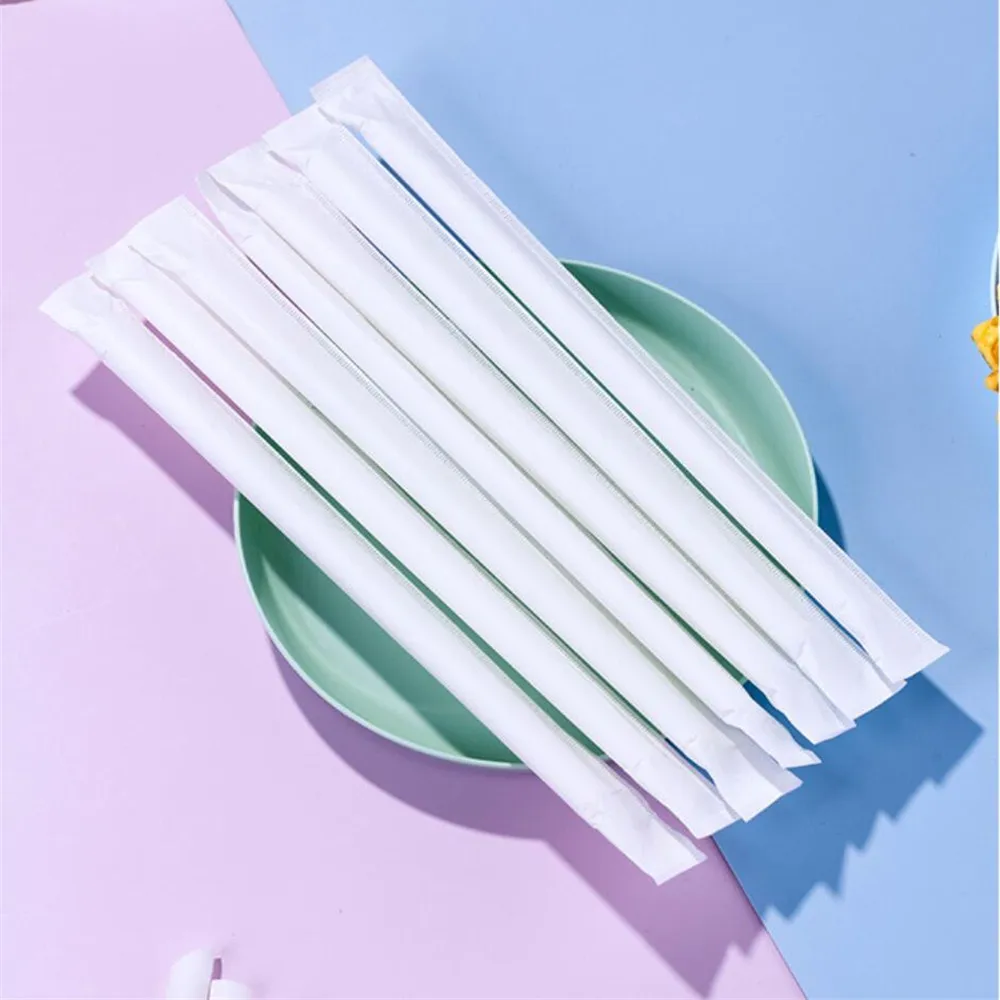 BPA-Free Corn Starch PLA Straws – Compostable Flexible Eco Non-Plastic Drinking Straws
