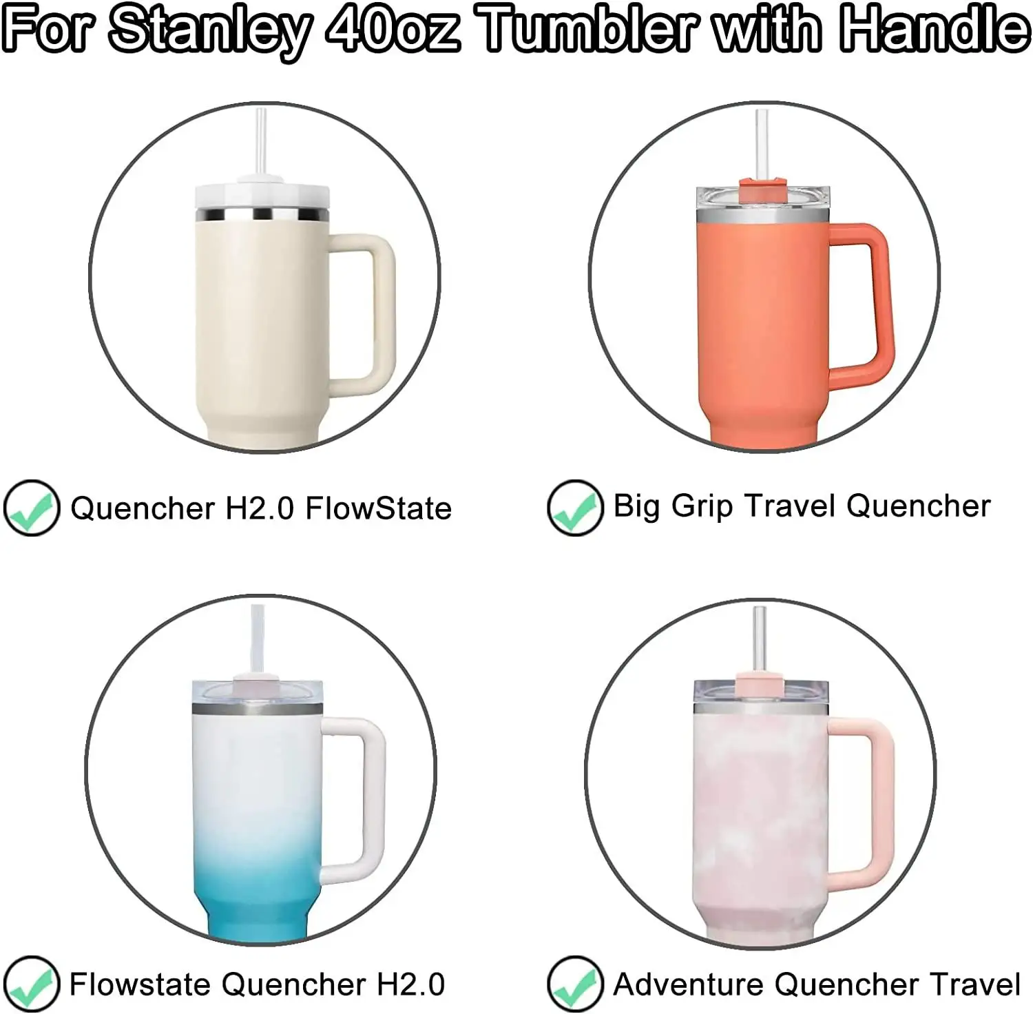 Dd1741 Stanley Cup Accessories Set Cover Fit Adventure Quencher H2.0 40
