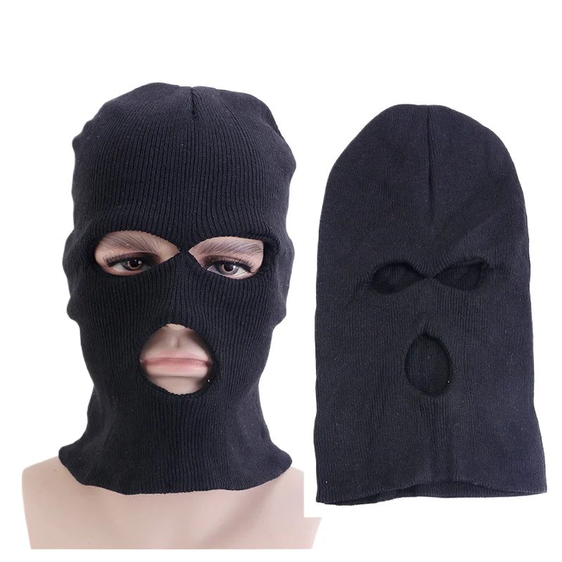Juding черная вязаная пиратская шляпа с тремя отверстиями Пыленепроницаемая головная шапка JDB-10B