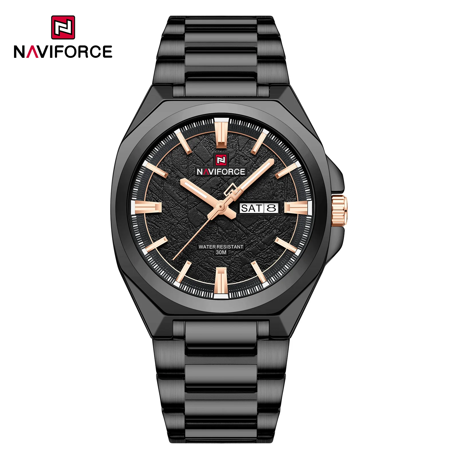 Naviforce Men's Luxury Quartz Watch with Calendar
