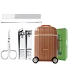 brown suitcase nail clippers 5-piece set