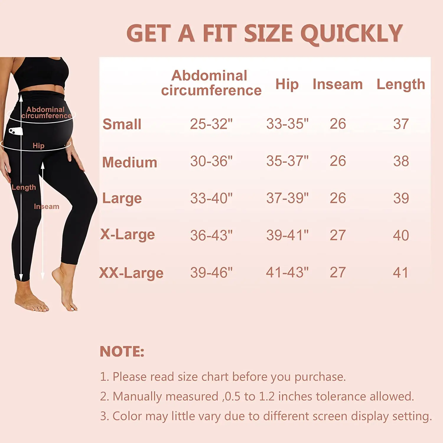 Women High Waist Essential Stretch Secret Fit Belly Legging Pregnancy ...