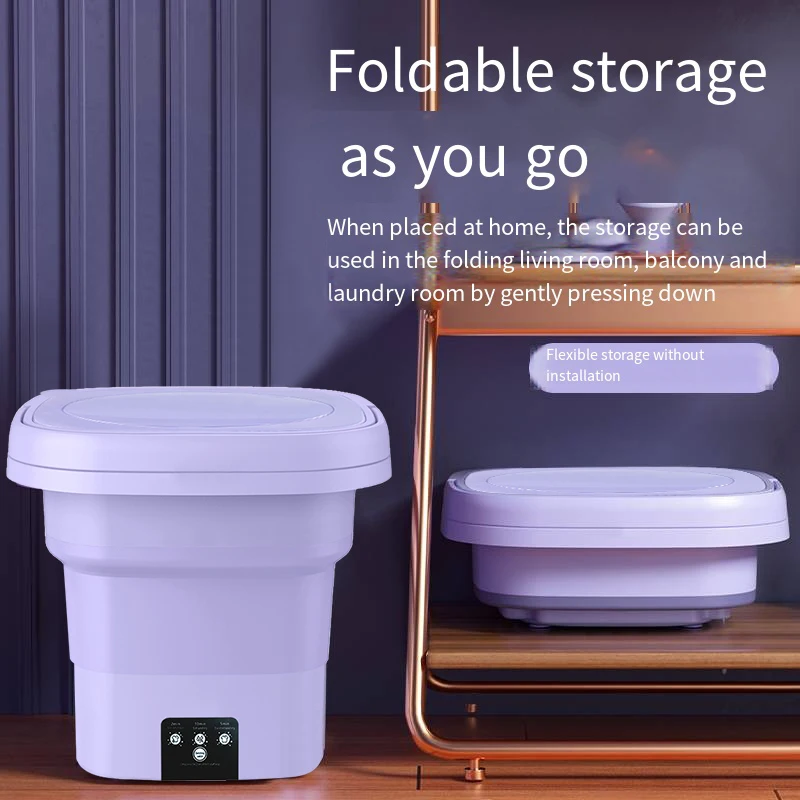 Wholesale Portable Washing Machine and Spin Dryer Travel Mini Foldable Cloth Washer for aperçu 5