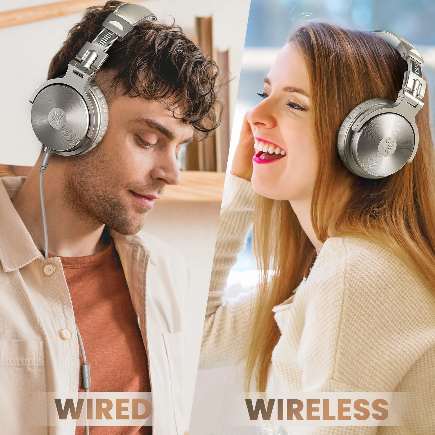 High Quality Pro C Wireless Earphones Headphones Wired Over-ear DJ Headset 50mm Large Driver With 1000mah Battery for PC Phone