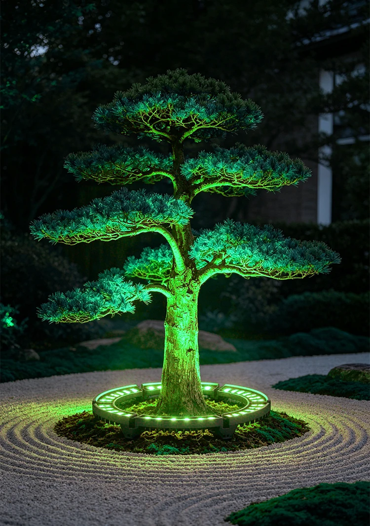 Landscape products 籐　照明 IP65 Waterproof 96W RGB LED Garden Lights Aluminum Corrugated Tree