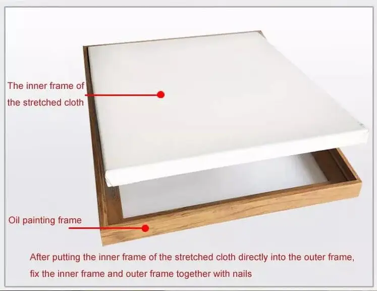 Wholesale Blank Canvas Color Floater Frame Stretched Canvas Paintings