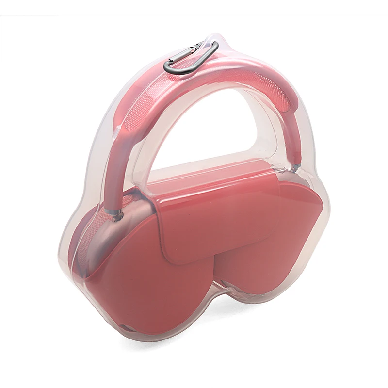Transparent PC Protective Case with Storage for AirPods Max Earphone Carry Travel Case