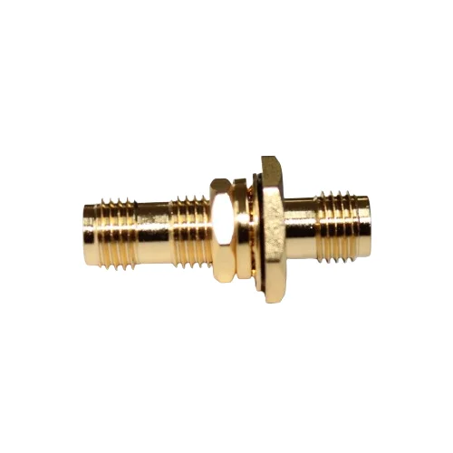 Manufacturer Supply Factory SMA-KKY Hexagon Connector Gold Plated Brass SMA Female to Female Connector Adapter