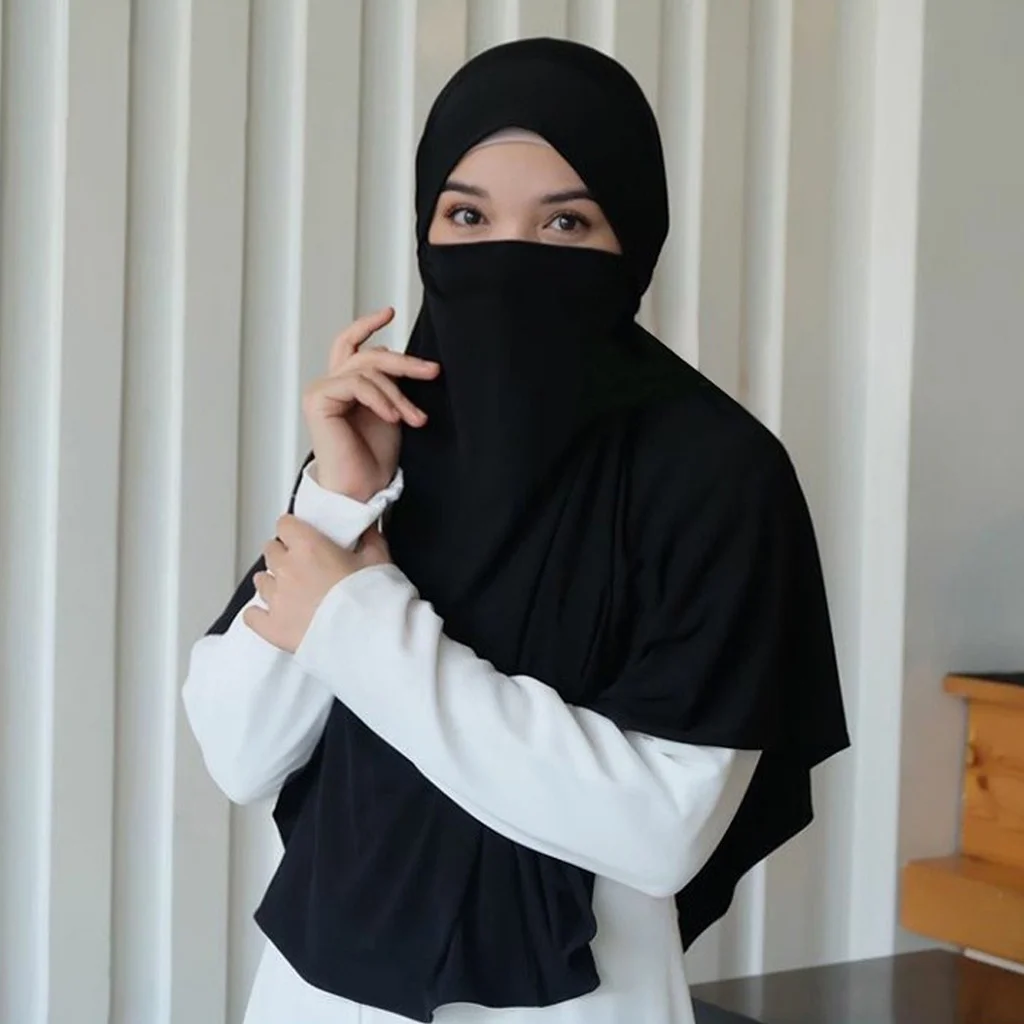 2024 Islamic Head Cover Wrap for Women Muslim Khimar Hijab Islamic Arabic Middle East Muslim Abaya Jilbab Khimar Hijabs