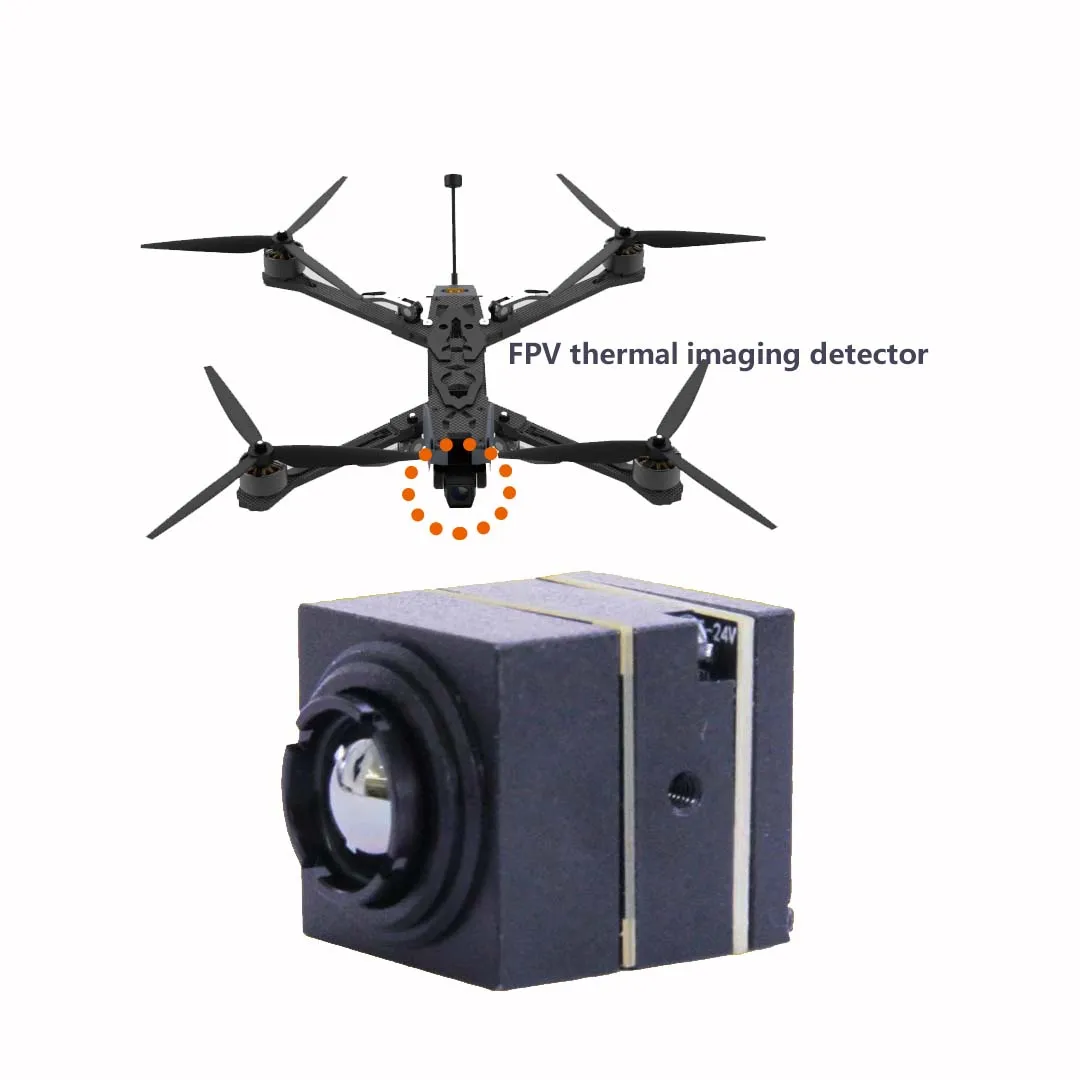 Thermal FPV Drone Camera Mini Analog CVBS PAL 720*576 High Resolution Thermal Imager With Infrared Detector for Rc Racing Drones