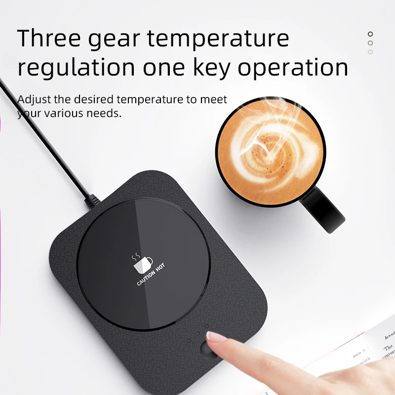 Custom Temperature Control Heating Electric Mug Coffee Heater Cup 55 Degree Ceramic Smart Mug Warmer with Thermostatic Cup Set