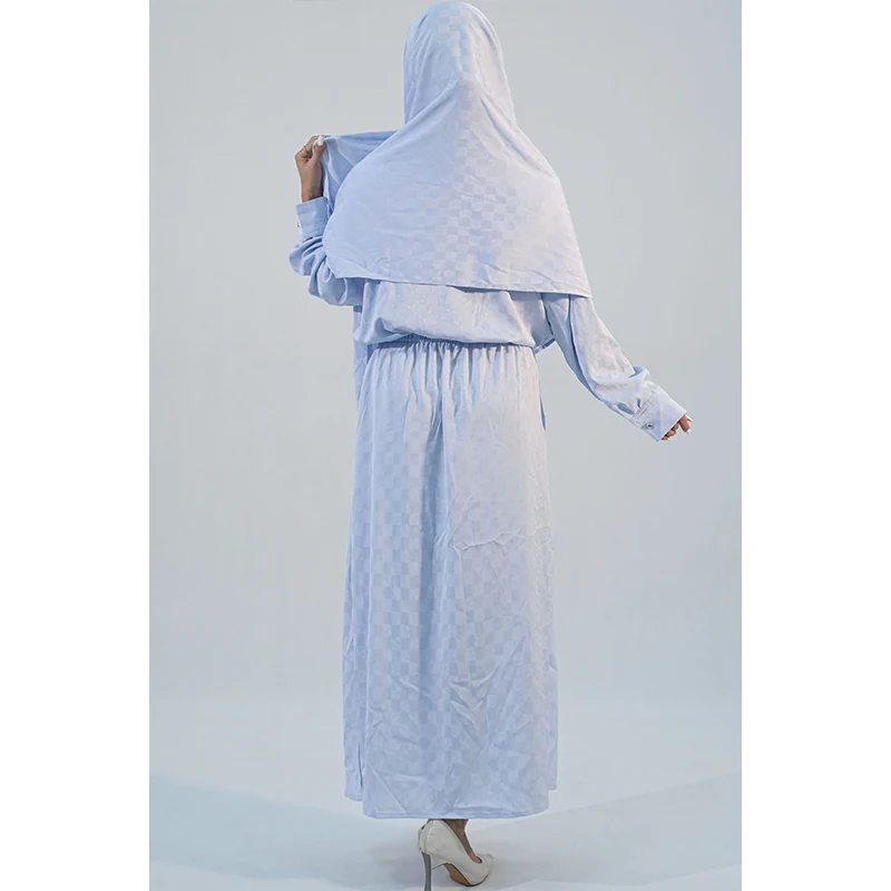 Custom Logo Women's Retro A-Line Dress Breathable Round Neck Skirt Traditional Muslim Formal Clothing