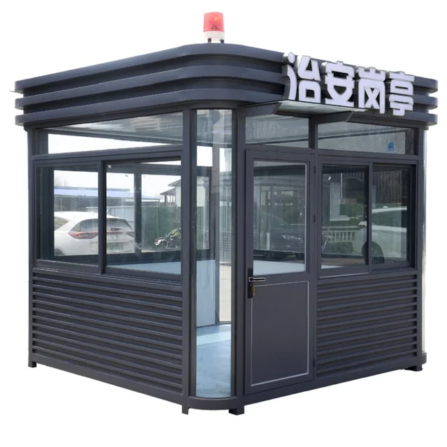 Wholesale Mobile Outdoor Public Security Guard house Prefab Sentry Box Shop Kiosk Ticket Booth