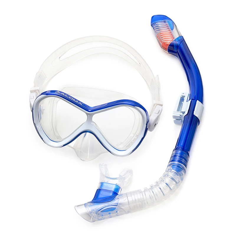 professional scuba diving mask anti-fog kacamata diving kacamata berenang masker dan napas mudah tabung snorkel set