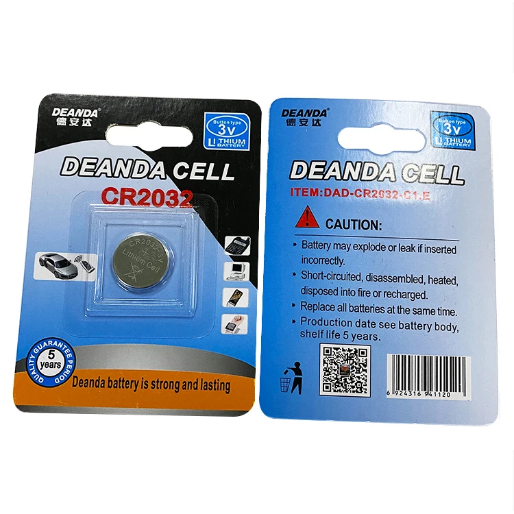 210mAh Nominal capacity 3.0V 2032 cell button cell battery for watch