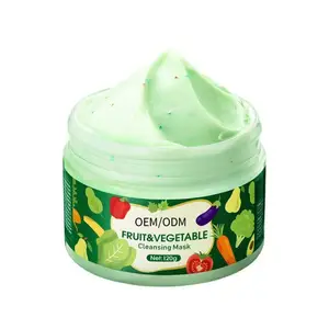 High Quality 120g Fruit Vegetable Facial Clay Mask Pore Cleansing and Blackhead Removal Mud Mask for Face