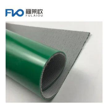 Factory flat glossy surface green PU conveyor belt roll tapes