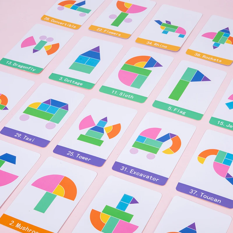 Matching Game Puzzle Sorting Toy Puzzle Box Connecting Blocks Wooden Toy Kindergarten Geometric Shapes Children Wooden IQ Puzzle