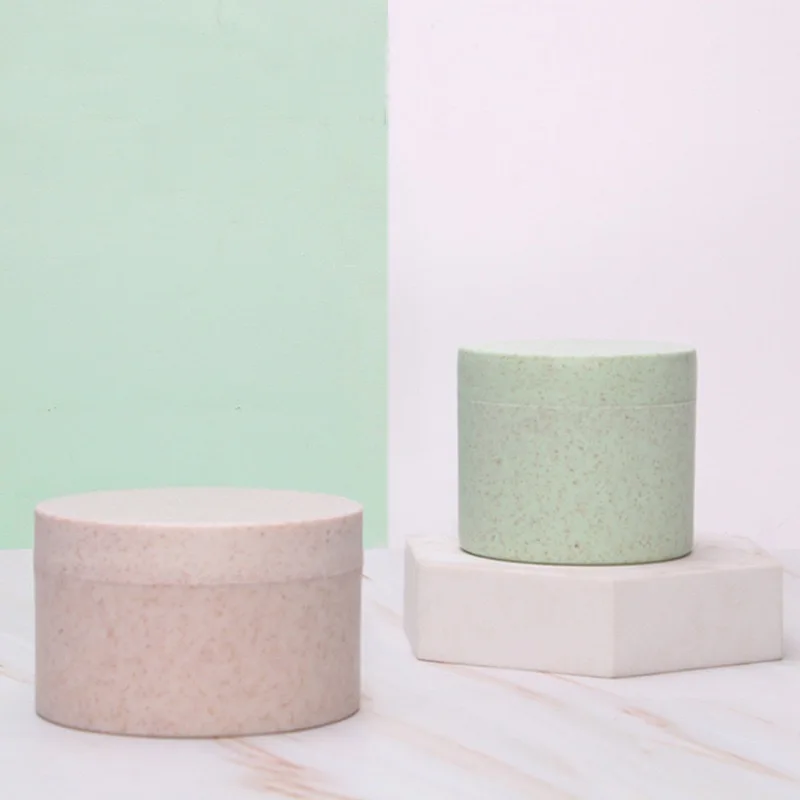 New Biodegradable Cosmetics Packaging Wheat Straw Material Cream Empty Cans