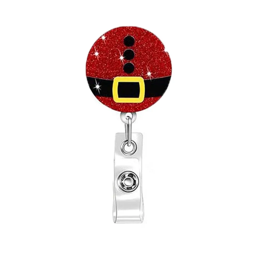 Christmas Badge Reel Retractable Clip For Nurse, Cute...