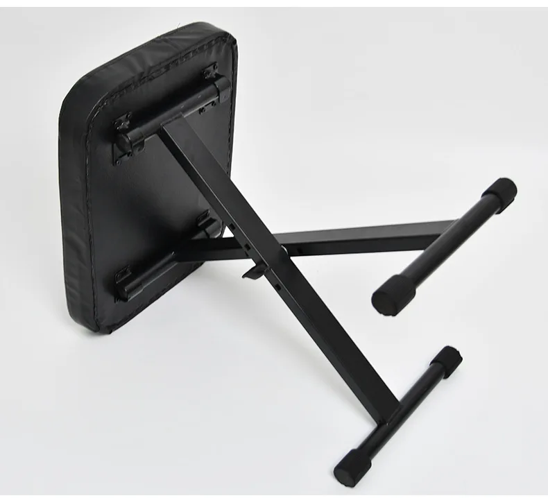 Black High Quality Piano Bench X Type Foldable Fourspeed Adjustable