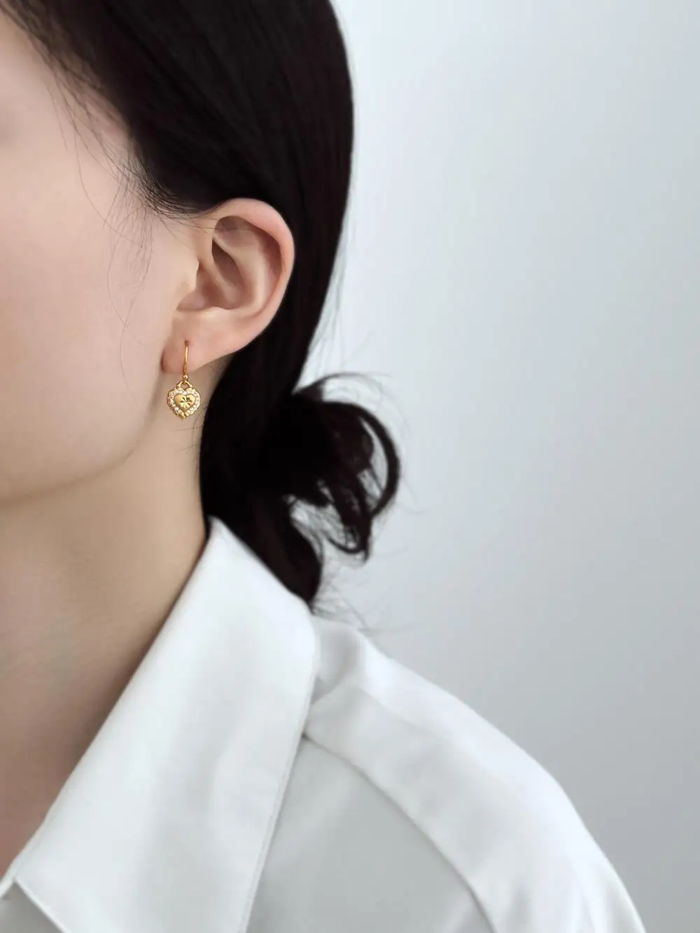 KAKODIY Special Drip Heart Pendant Gold Plated Earrings 925 Sterling Silver Fine Jewelry Earrings detail 3