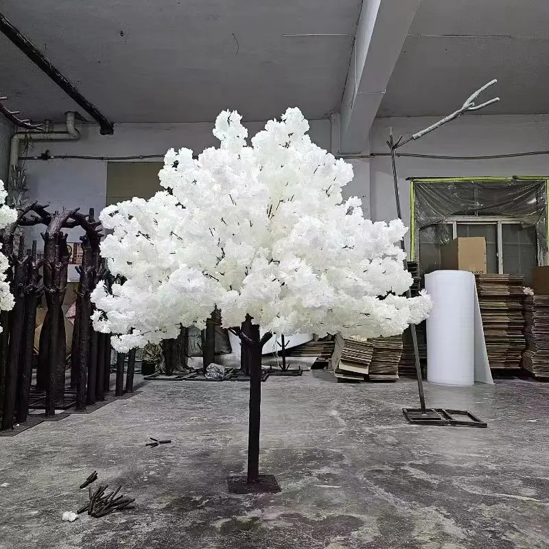 L Customize Sakura Trees Red Purple White pink Wedding Background Decor Table Centerpieces Flower Artificial Cherry Blossom Tree