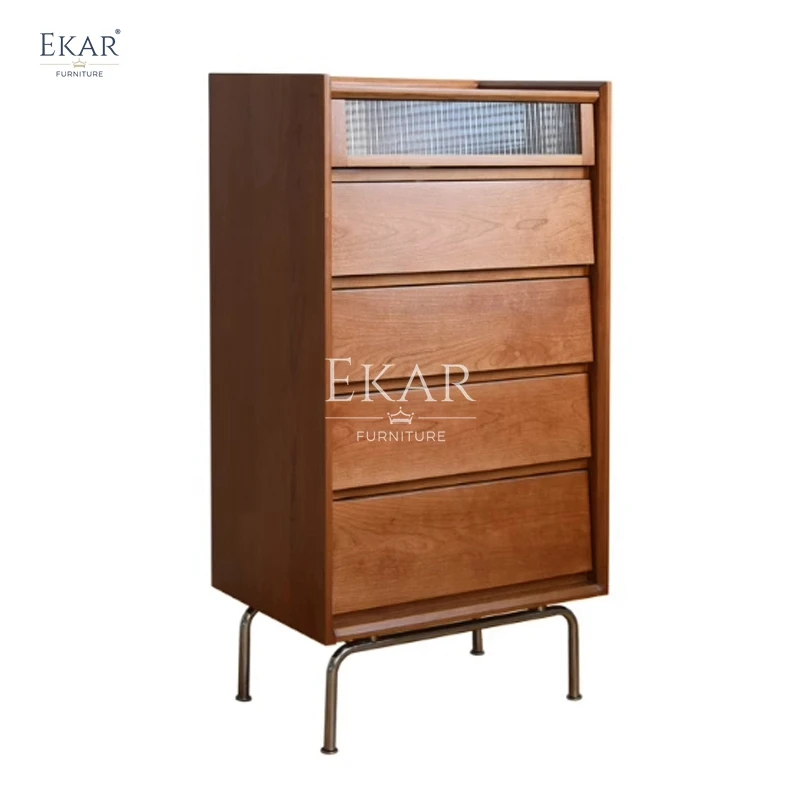 product new design modern furniture style cherry wood chest of drawers-64