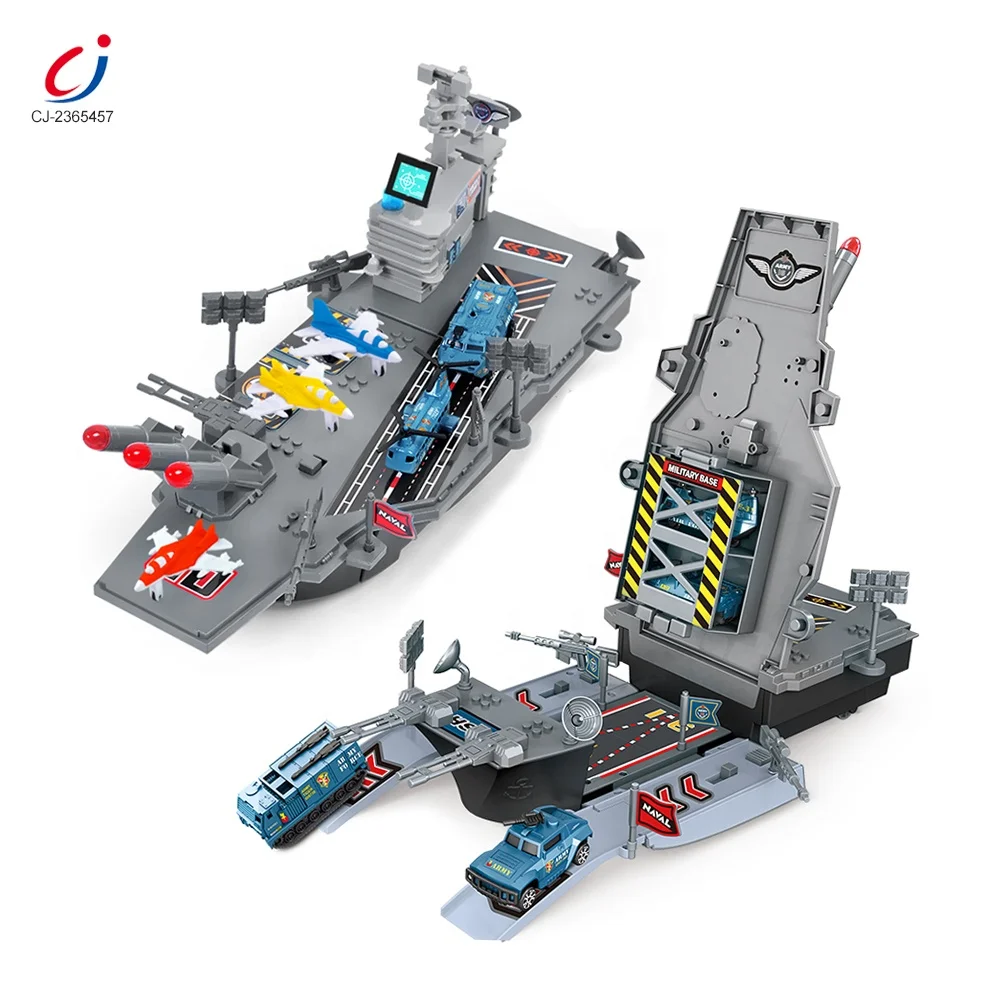 Chengji Aircraft Carrier Plastic Model Simulation 2in1 Storage Deformable Toy Aircraft Carriers with Catapults
