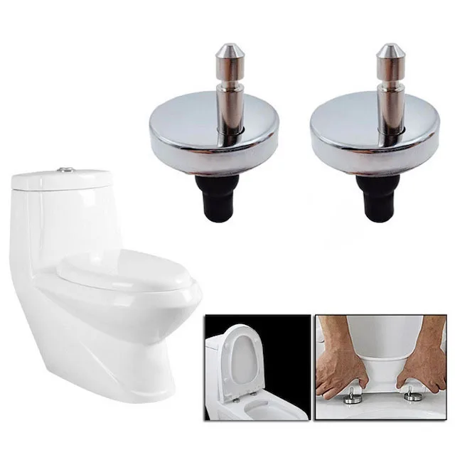 Bathroom 2pcs Fixings Toilet Seat Top Fix Quick Release Hinges