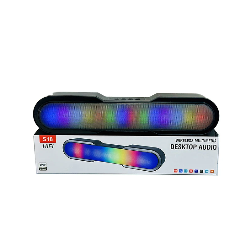 S18 RGB Light Sound Bar Portable Bluetooth Speakers